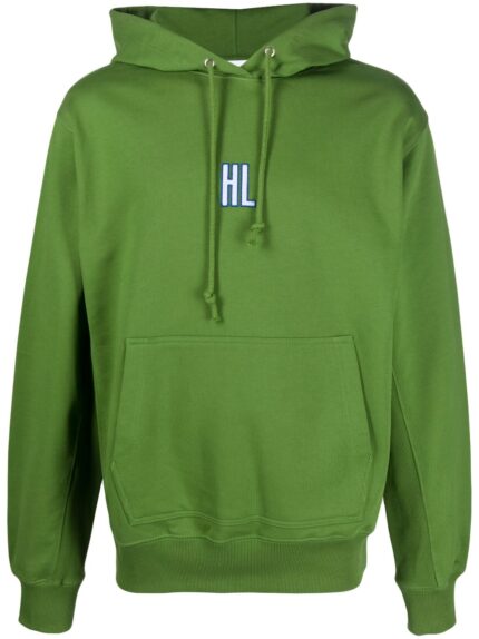Helmut Lang logo-print long sleeves hoodie