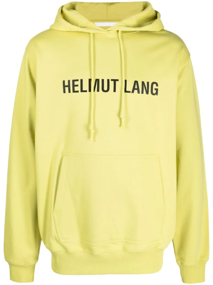 Helmut Lang logo-print cotton hoodie