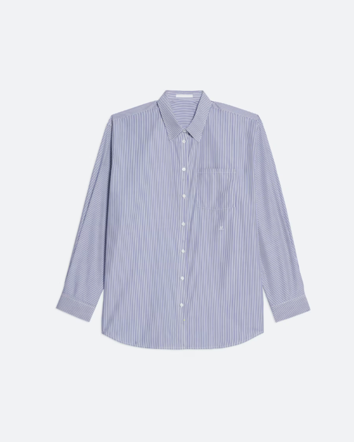 Helmut Lang Oversized Striped Poplin Shirt