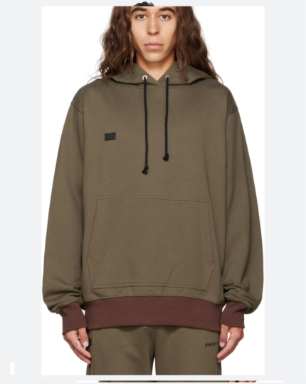 Helmut Lang Khaki Combo Hoodie