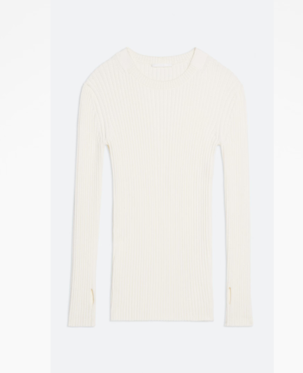 Helmut Lang Ribbed Long-Sleeve Top Sweatshirt