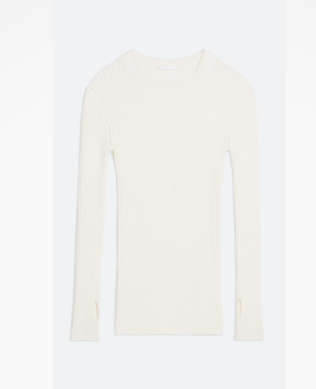 Helmut Lang Ribbed Long-Sleeve Top Sweatshirt