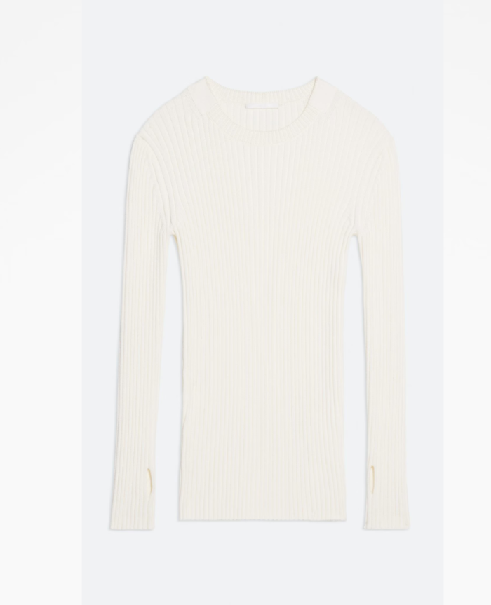 Helmut Lang Ribbed Long-Sleeve Top Sweatshirt