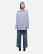 Helmut Lang Oversized Striped Poplin Shirt