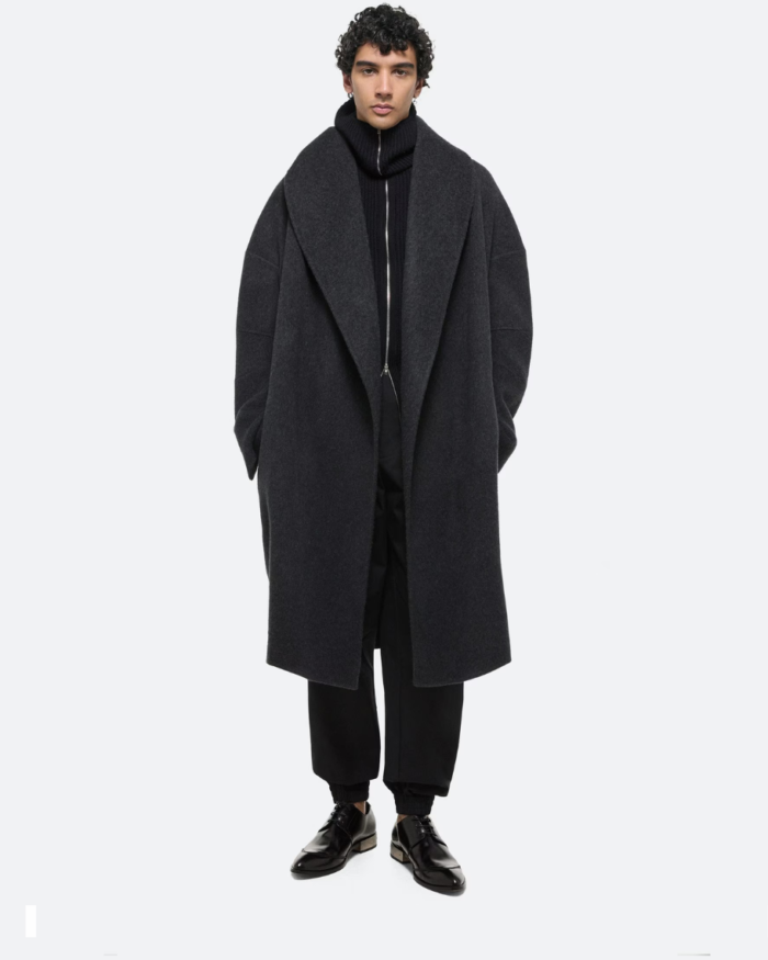 Helmut Lang Double-Faced Apex Cocoon Coat