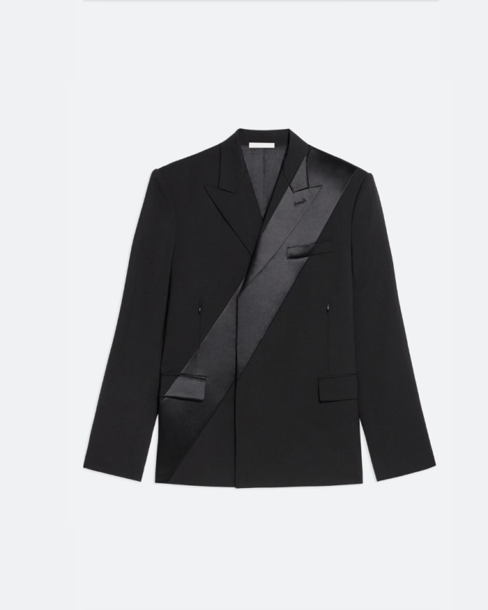 Helmut Lang Virgin Wool Tuxedo Car Jacket