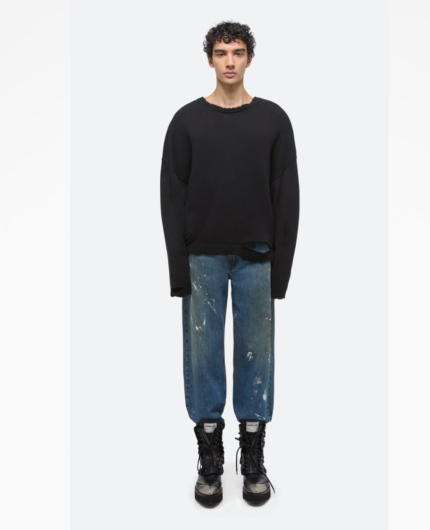 Helmut Lang Distressed Ribbed Sweatshirt